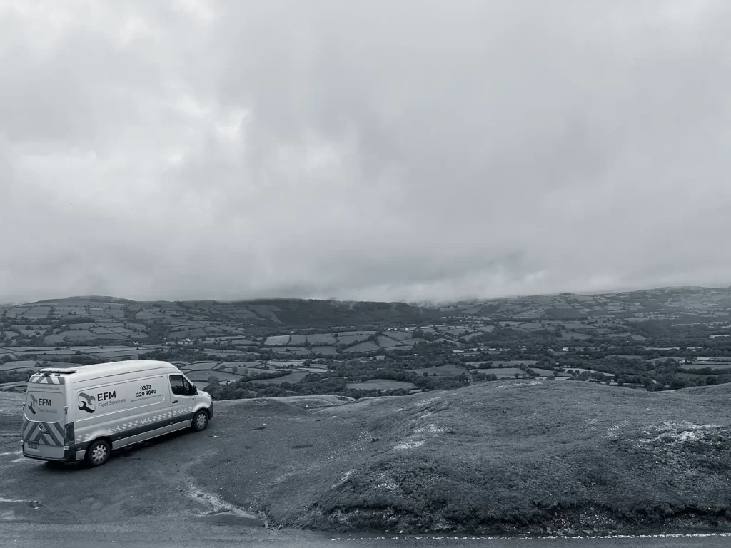 EFM Van overlooking fields