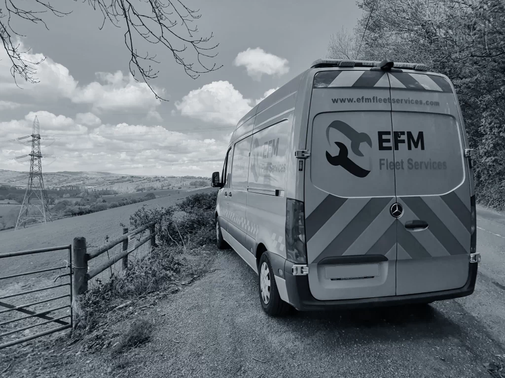 EFM van overlooking field